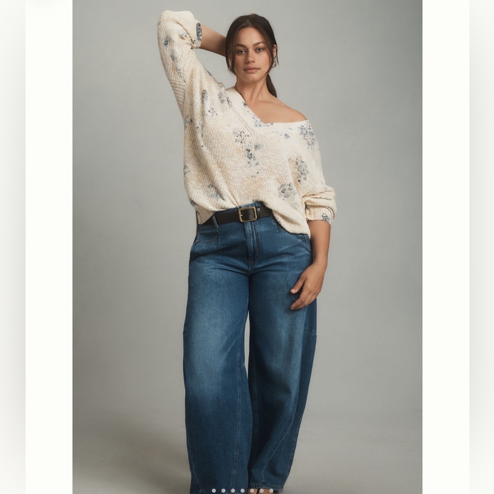 Pilcro Slouchy V-Neck Sweater